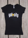 Yat City logo tee - fitted v-neck