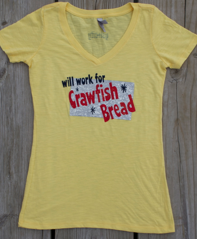 Crawfish Bread - fitted v-neck