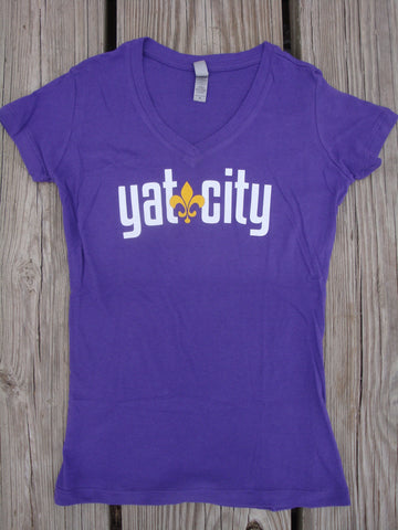 Yat City logo tee - fitted v-neck