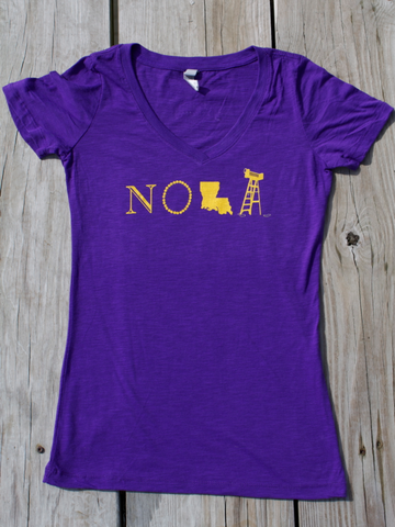 NOLA Carnival - fitted v-neck