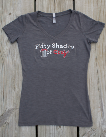 Fifty Shades of Cray - fitted v-neck