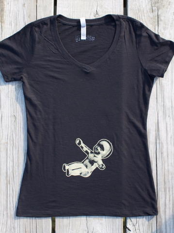 King Cake Baby - fitted v-neck black