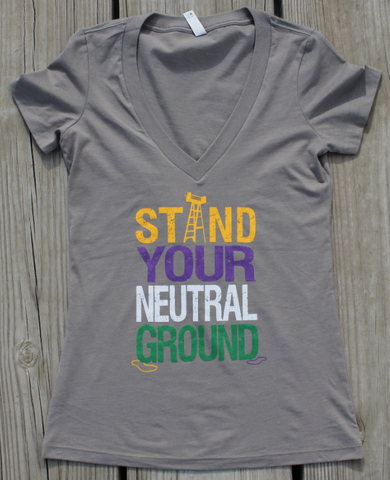 Stand Your Neutral Ground - fitted v-neck